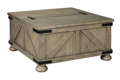 Aldwin Gray Coffee Table with Lift Top