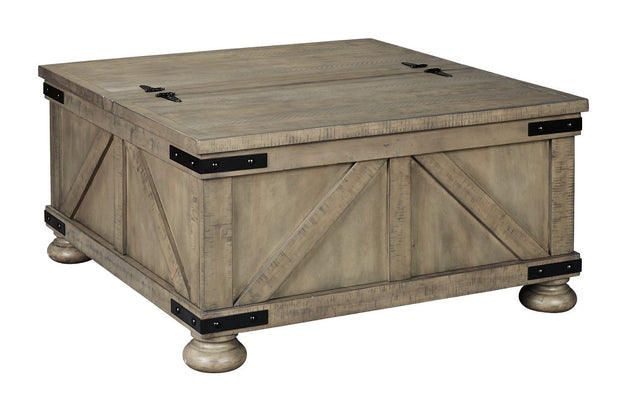 Aldwin Gray Coffee Table with Lift Top