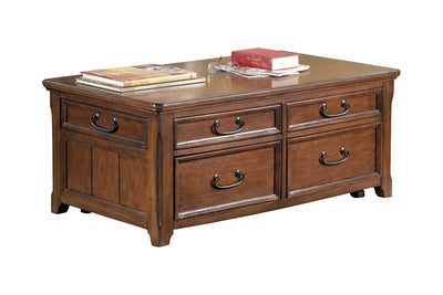 Woodboro Dark Brown Coffee Table with Lift Top