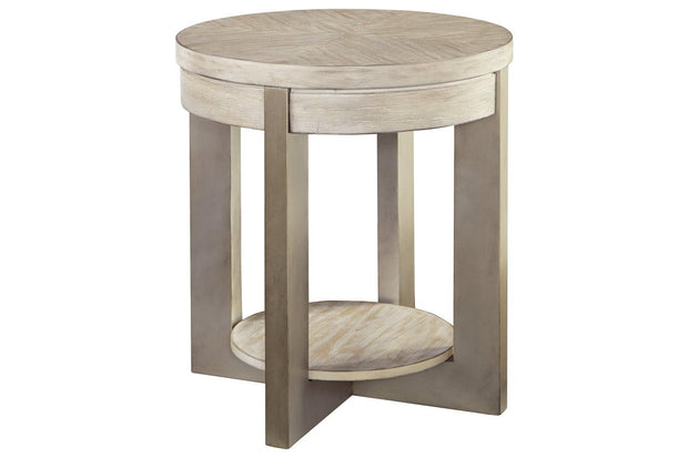 Urlander Whitewash End Table