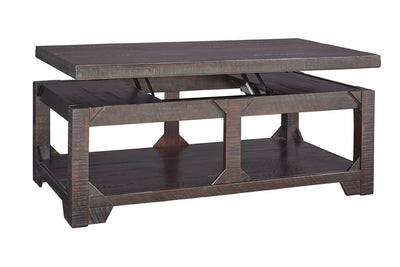 Rogness Rustic Brown Coffee Table with Lift Top