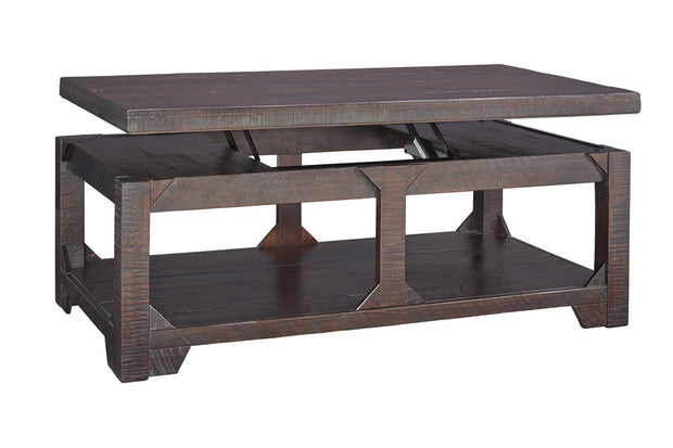 Rogness Rustic Brown Coffee Table with Lift Top