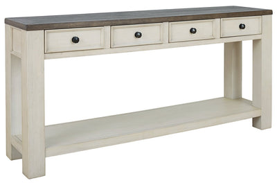 Bolanburg Brown/White Sofa/Console Table