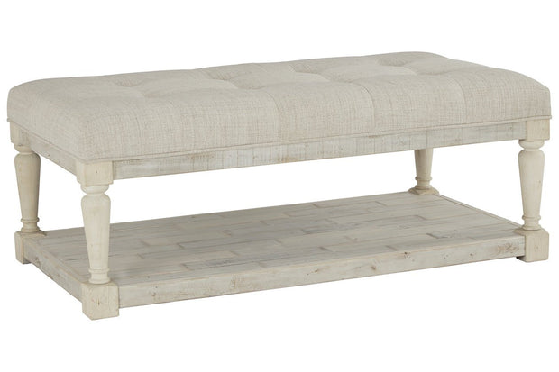 Shawnalore Whitewash Coffee Table Ottoman