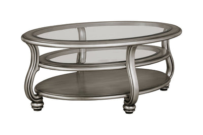 Coralayne Silver Finish Coffee Table