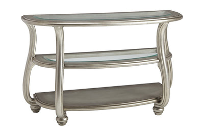 Coralayne Silver Finish Sofa/Console Table