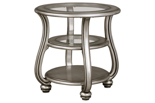 Coralayne Silver Finish End Table