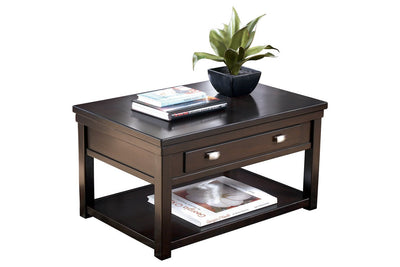 Hatsuko Dark Brown Coffee Table with Lift Top