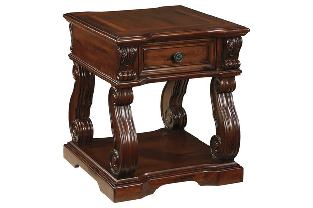 Alymere Rustic Brown End Table