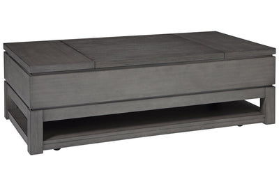 Caitbrook Gray Lift-Top Coffee Table