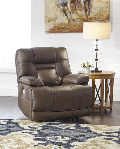 Wurstrow Umber Leather Power Reclining Chair