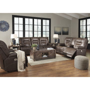 Wurstrow Umber Leather Power Reclining Sofa