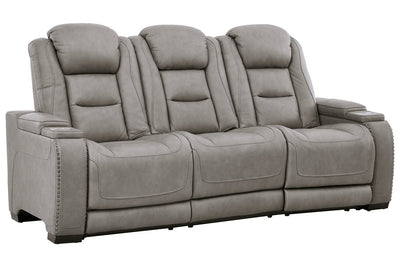 The Man-Den Gray Power Reclining Sofa