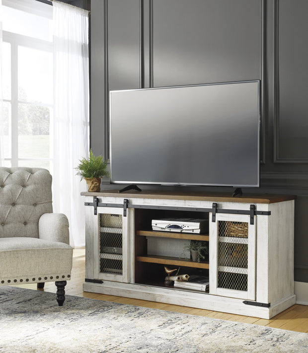 Wystfield White/Brown Large TV Stand