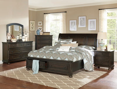 Begonia Gray Nightstand with Hidden Drawer