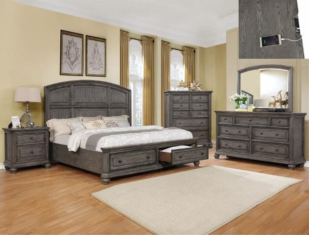 Lavonia Gray Storage Platform Bedroom Set