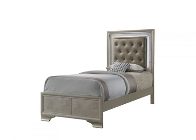 Lyssa Champagne Twin Panel Bed