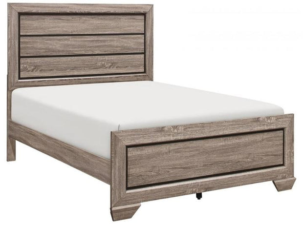 Farrow Grayish Brown Queen Panel Bed