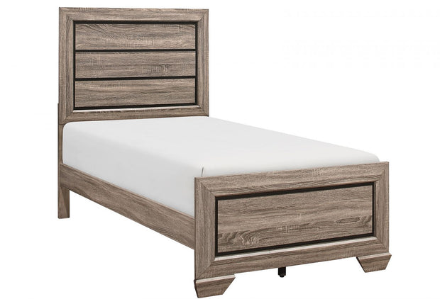 Farrow Grayish Brown Twin Panel Bed
