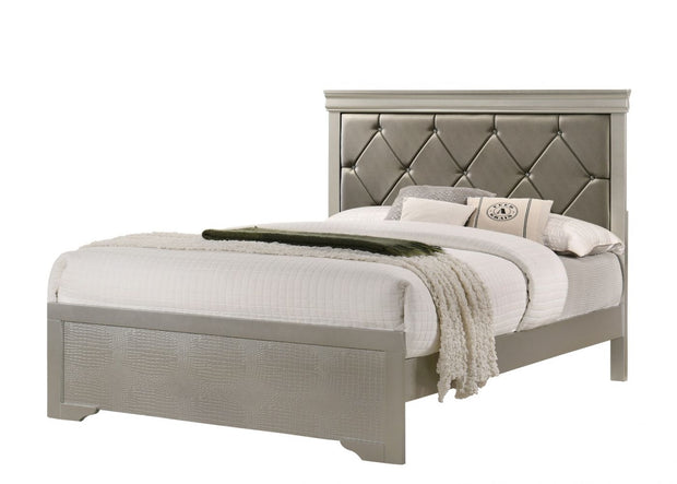 Amalia Gold Queen Panel Bed