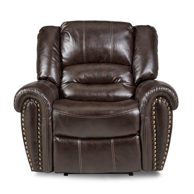 Center Hill Brown Bonded Leather Reclining Chair