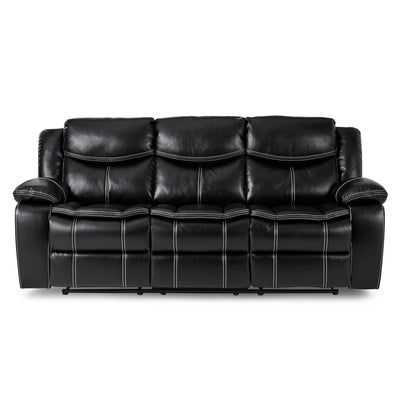 Bastrop Black Reclining Sofa