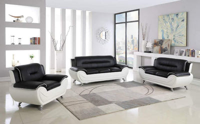 Matilda Black/White Living Room Set