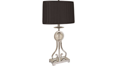 Faceted Crystal Ball Chrome 29" Table Lamp, Set of 2