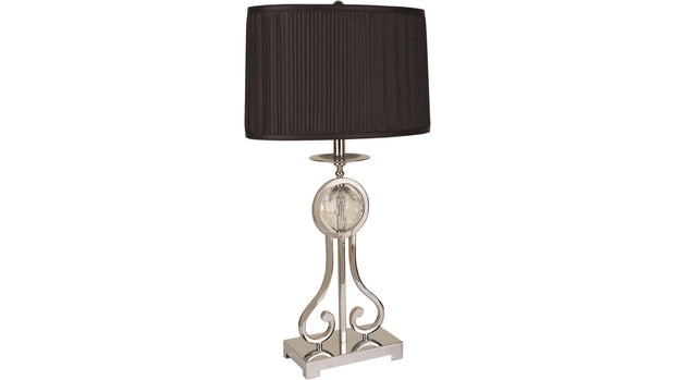 Faceted Crystal Ball Chrome 29" Table Lamp, Set of 2