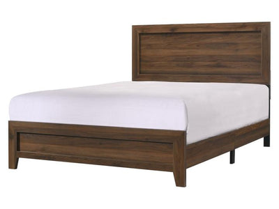 Millie Cherry Brown King Panel Bed