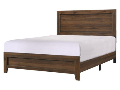 Millie Cherry Brown Queen Panel Bed