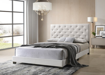 Lana White Diamond Tufted Queen Bed